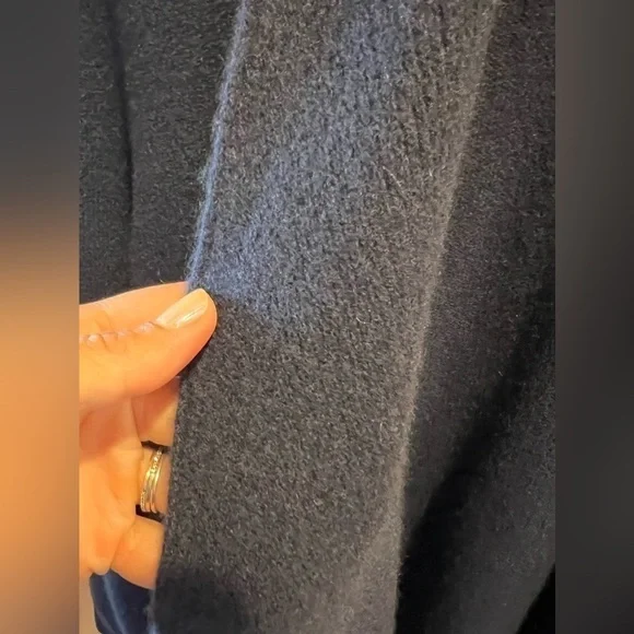 Tommy Bahama Womens Cashmere Knit Sweater Coat Size L Blue Open Front - Picture 3 of 8